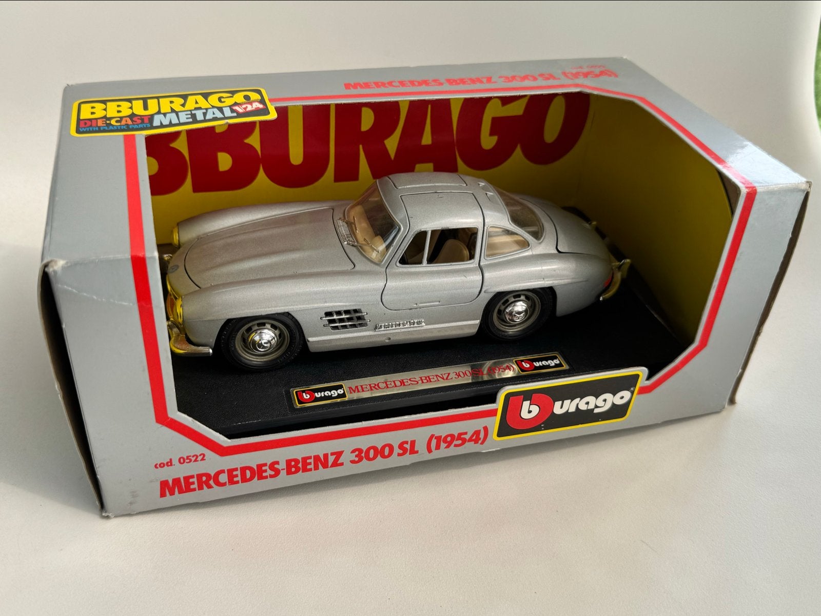 Burago Mercedes-Benz 300 SL (1954) schaal 1:24, Ophalen of Verzenden, Gebruikt, Auto, Bburago