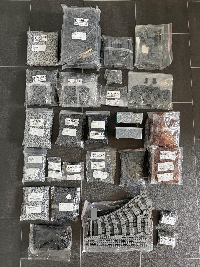 18000+ Bouwstenen donker & licht grijs, blokken, moc/ballast, Ophalen of Verzenden, Nieuw, Overige merken