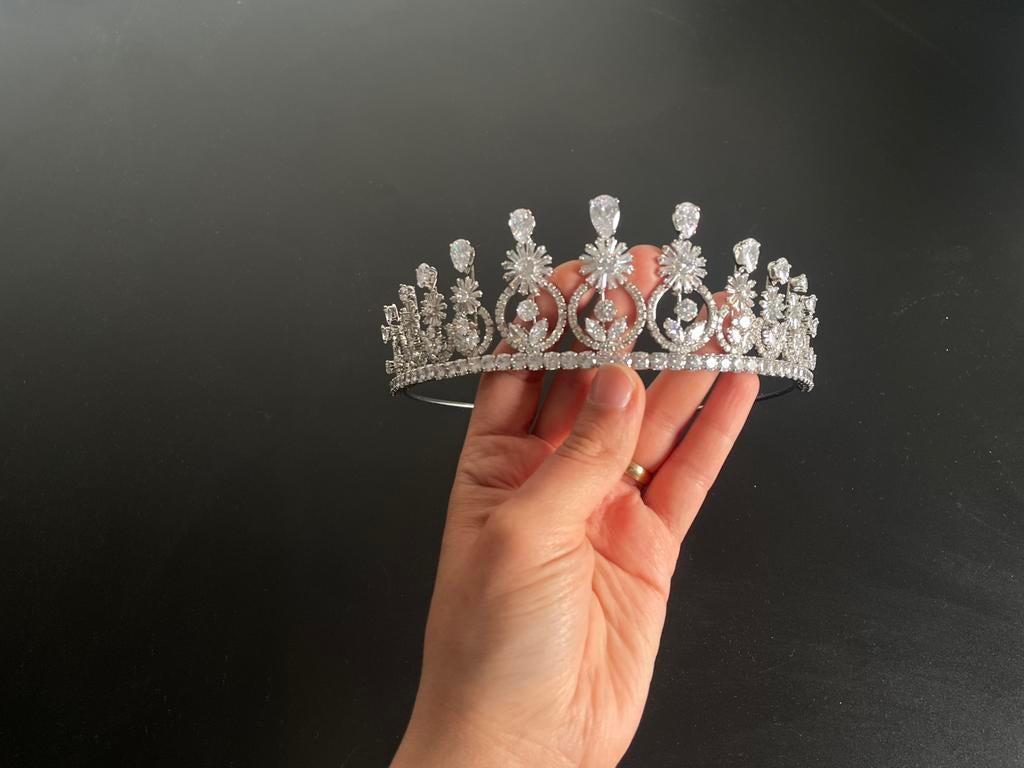 Bruidskroon tiara bruiloft haaraccessoires, Kleding | Dames, Ophalen of Verzenden, Nieuw, Accessoires
