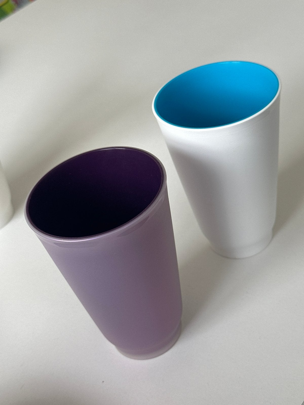 Tupperware Allegra Bekers set 450ml - zonder deksel, Overige typen, Paars, Kunststof, Ophalen of Verzenden