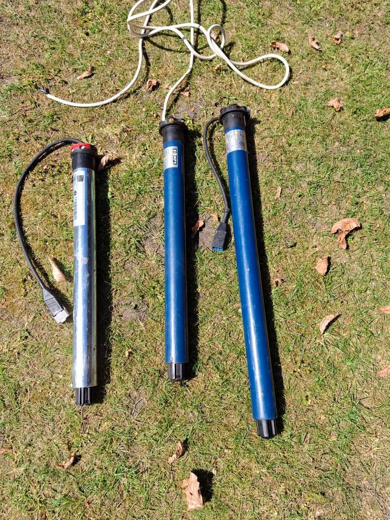 Rolluik motoren - diverse maten en merken (Somfy, Simu), Gebruikt, Minder dan 100 cm, Wit, Ophalen of Verzenden