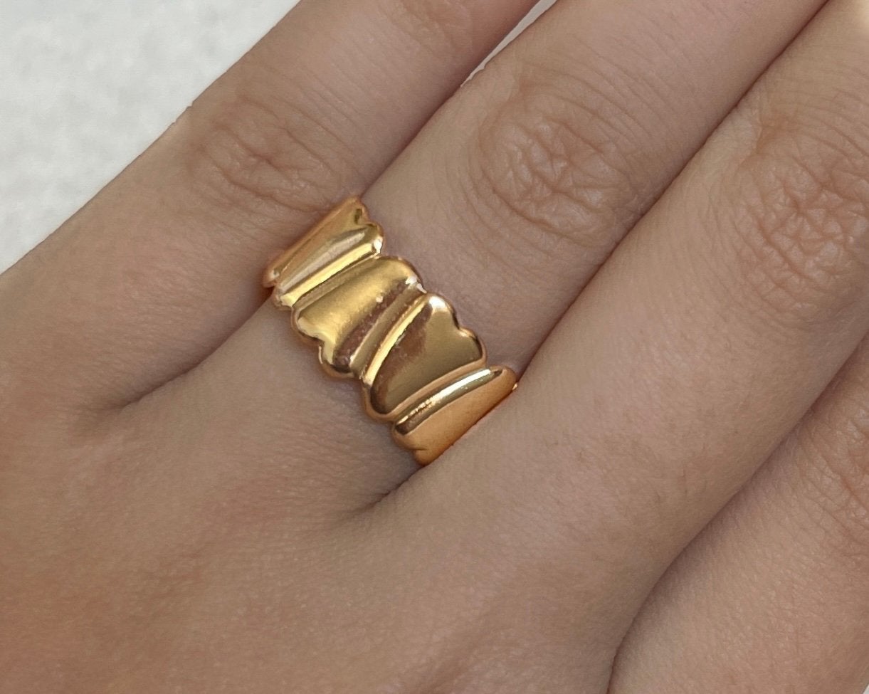 Gouden ring, NIEUW, Overige materialen, Nieuw, Ophalen of Verzenden, Dame of Heer