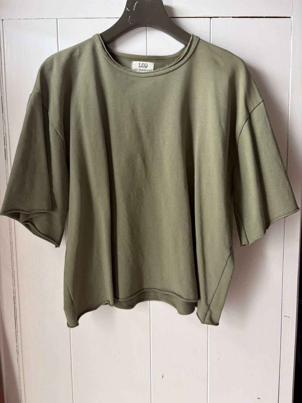 Lod Lotte oudshoorn design shirt top basic tshirt, Ophalen of Verzenden, Zo goed als nieuw, Groen, Korte mouw