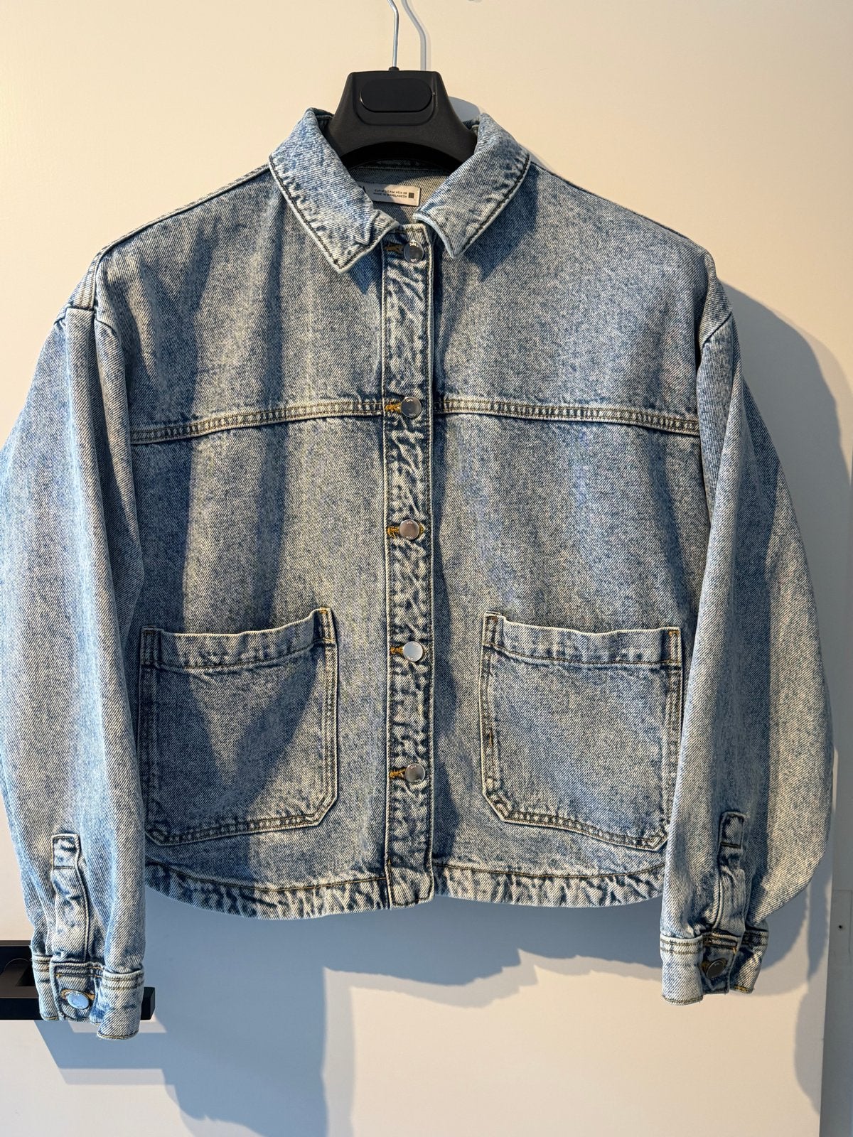 Zara - acid wash spijkerjasje | maat M, Maat 38/40 (M), Blauw, Zara, Ophalen of Verzenden