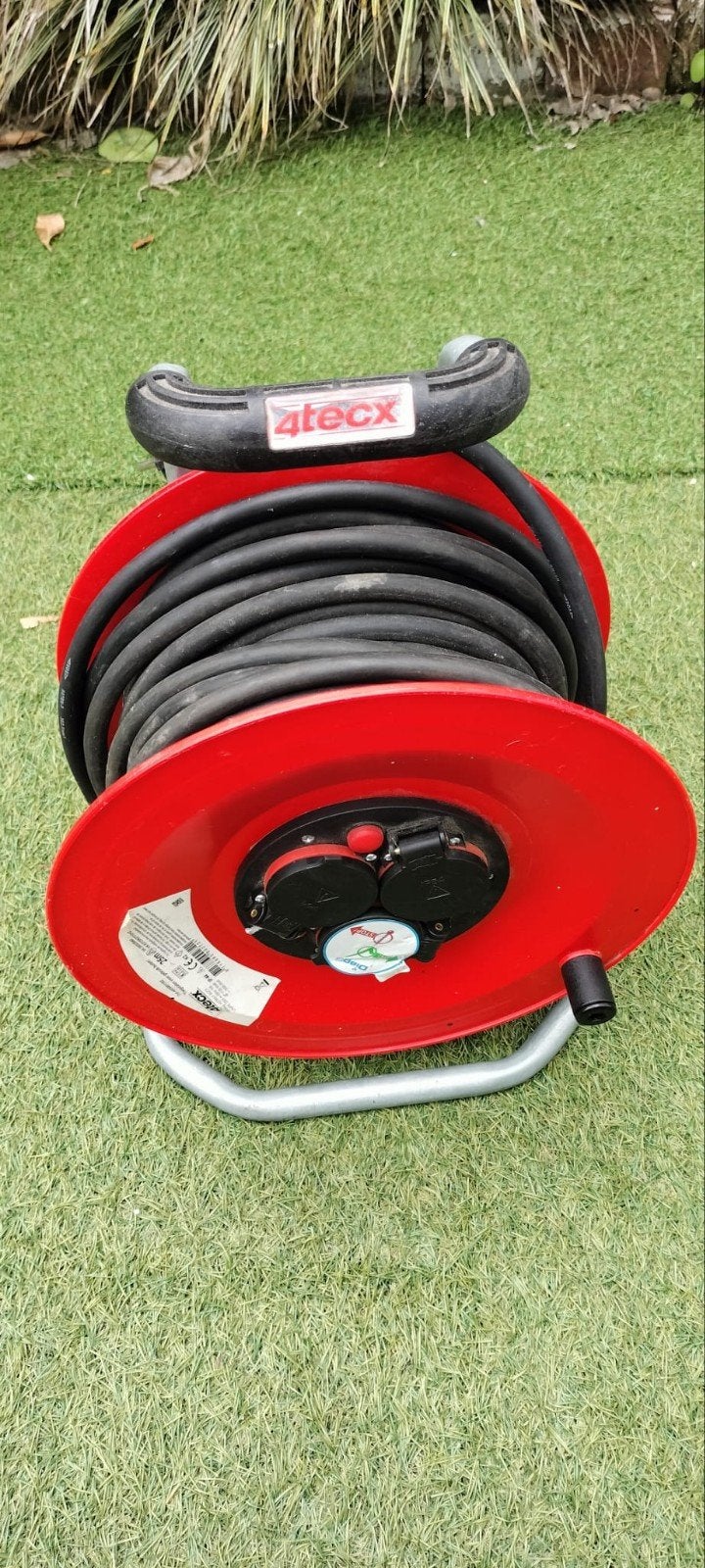 4Tecx Professionele Kabelhaspel 25m H07RN-F 3G2,5 Neopreen (, Ophalen of Verzenden, Gebruikt, Overige merken, Kabelhaspel