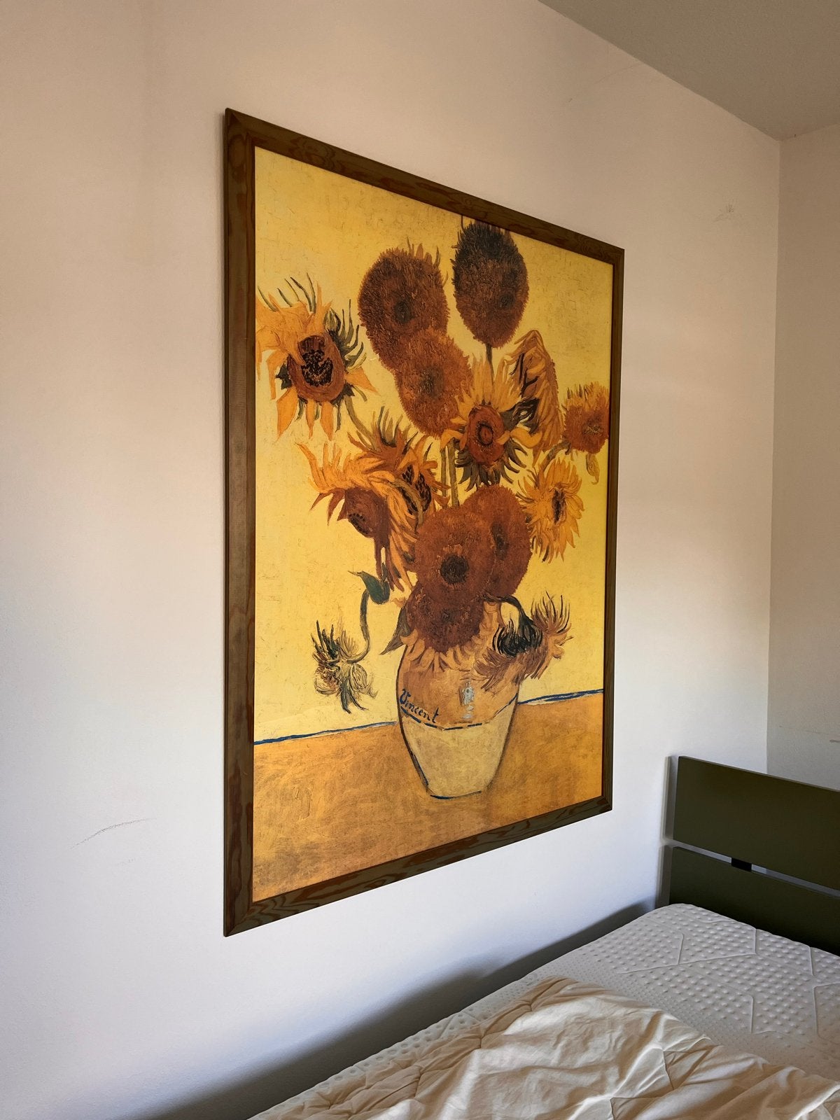 Zonnebloemen van Van Gogh - reproductie, Doek, Klassiek, Print, Ingelijst