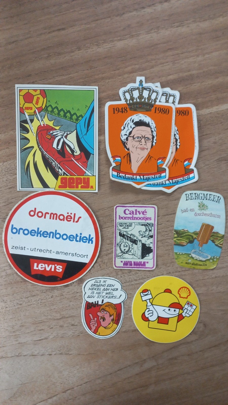 vintage stickers, Ophalen of Verzenden