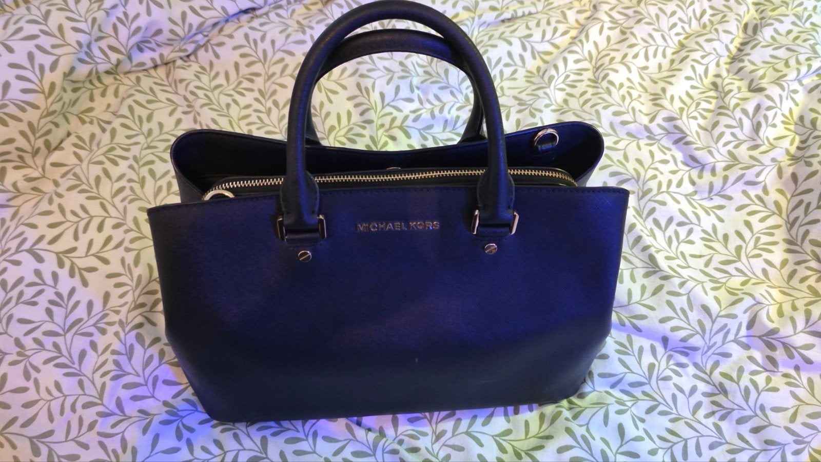 Zeer nette Michael Kors Savanna tas - Zwart, Ophalen, Zo goed als nieuw, Zwart, Handtas