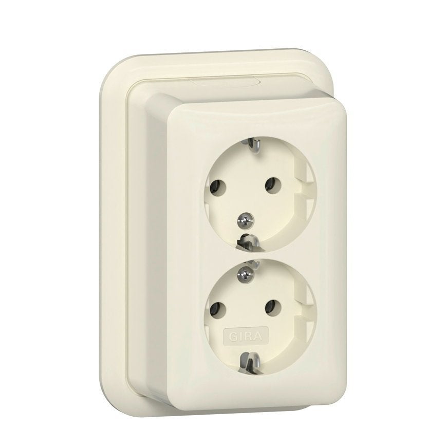 Gira Opbouw - Wandcontactdoos 478010 Crème, Ophalen of Verzenden, Nieuw, Gira, Stopcontact