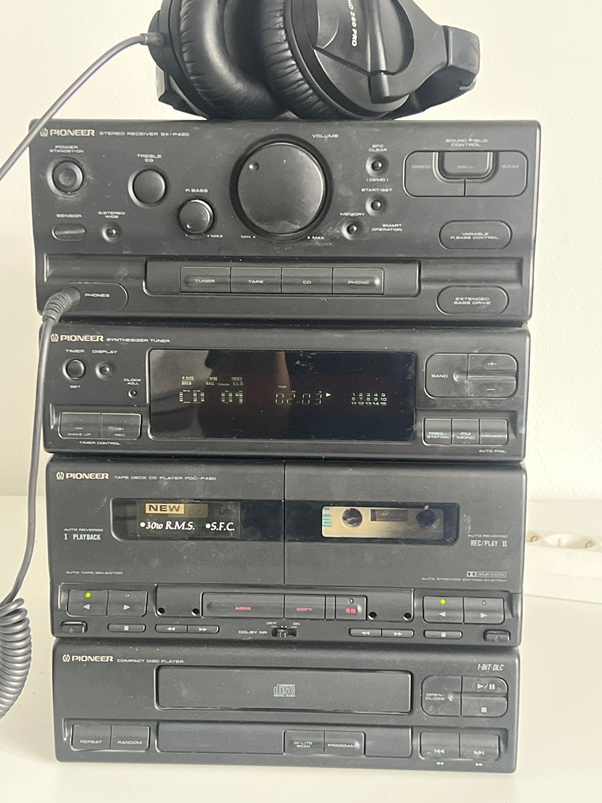 Pioneer Stereoset met Cassettedeck, CD-speler en Tuner, Audio, Tv en Foto, Stereo-sets, Gebruikt, Cassettedeck, Pioneer, Losse componenten