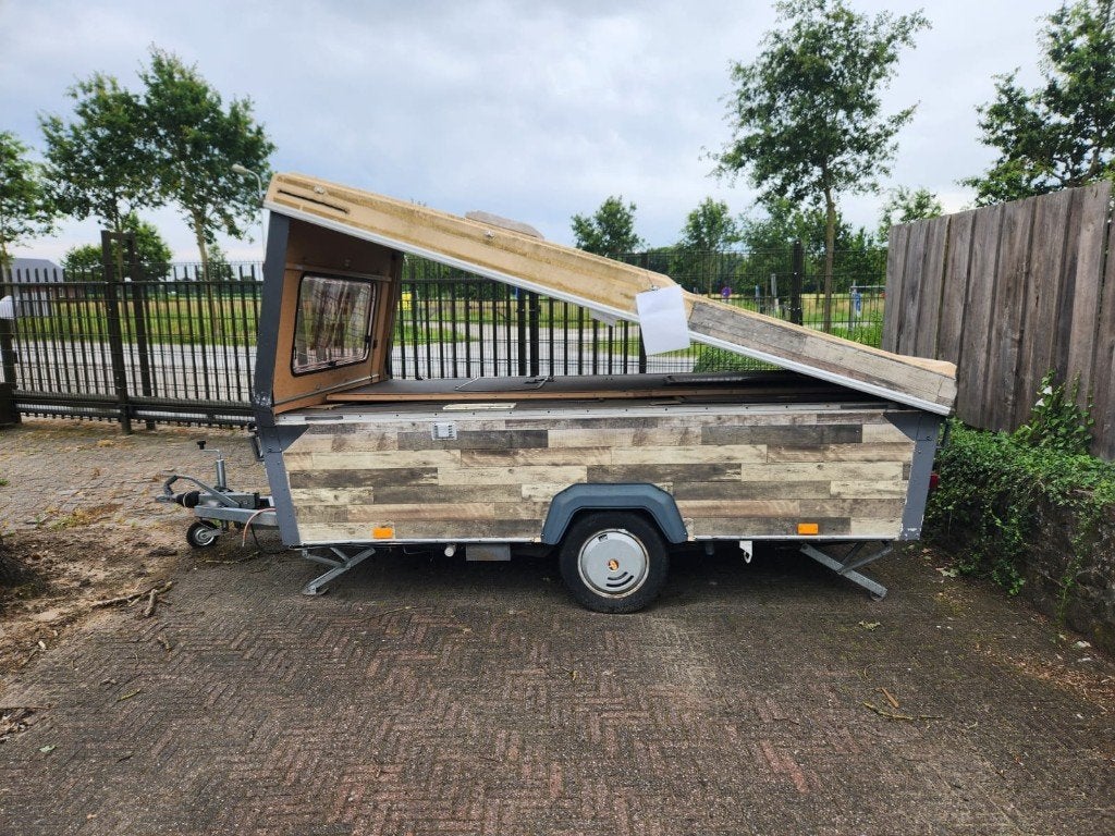 Aanhangwagen / vouwwagen 3,30 x 2,00 – met kapotte as, Ophalen, Gebruikt