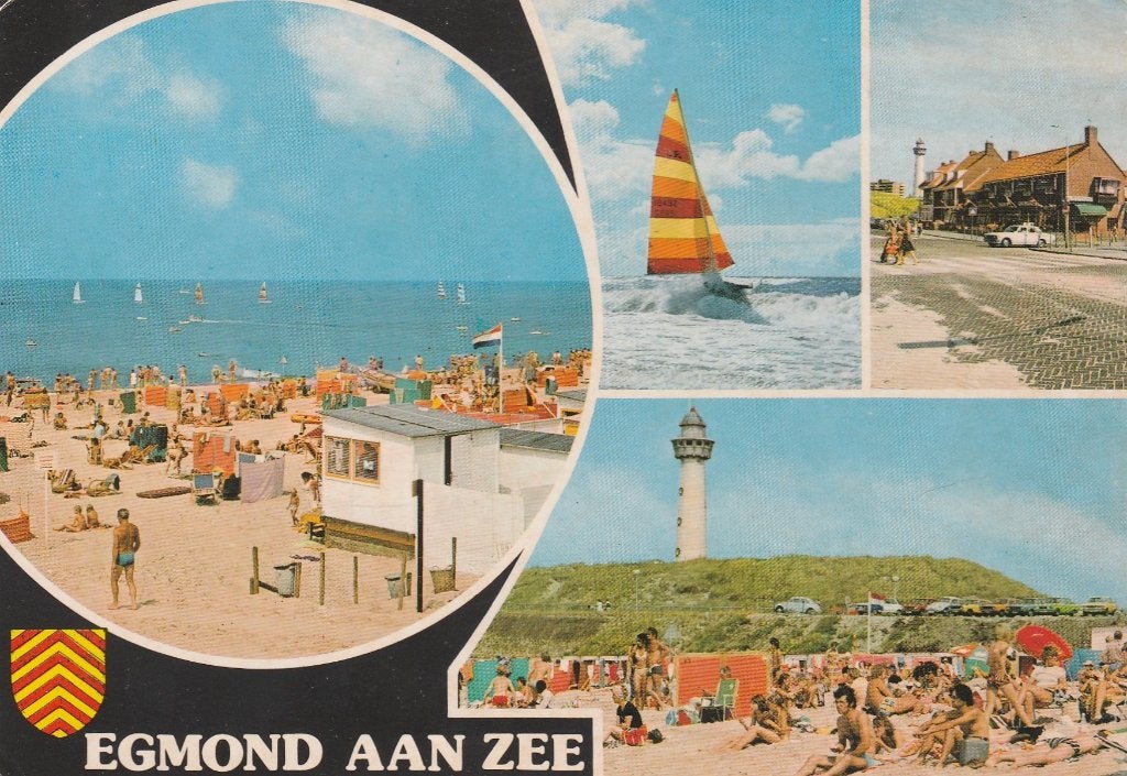 EGMOND AAN ZEE Strand Zeilen Boulevard, Verzenden, 1980 tot heden, Gelopen, Noord-Holland
