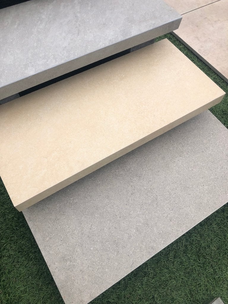 traptreden opstapplaat 35x80x2/5 cm met tegels 80x80x2 cm, Ophalen of Verzenden, Nieuw, Composiet