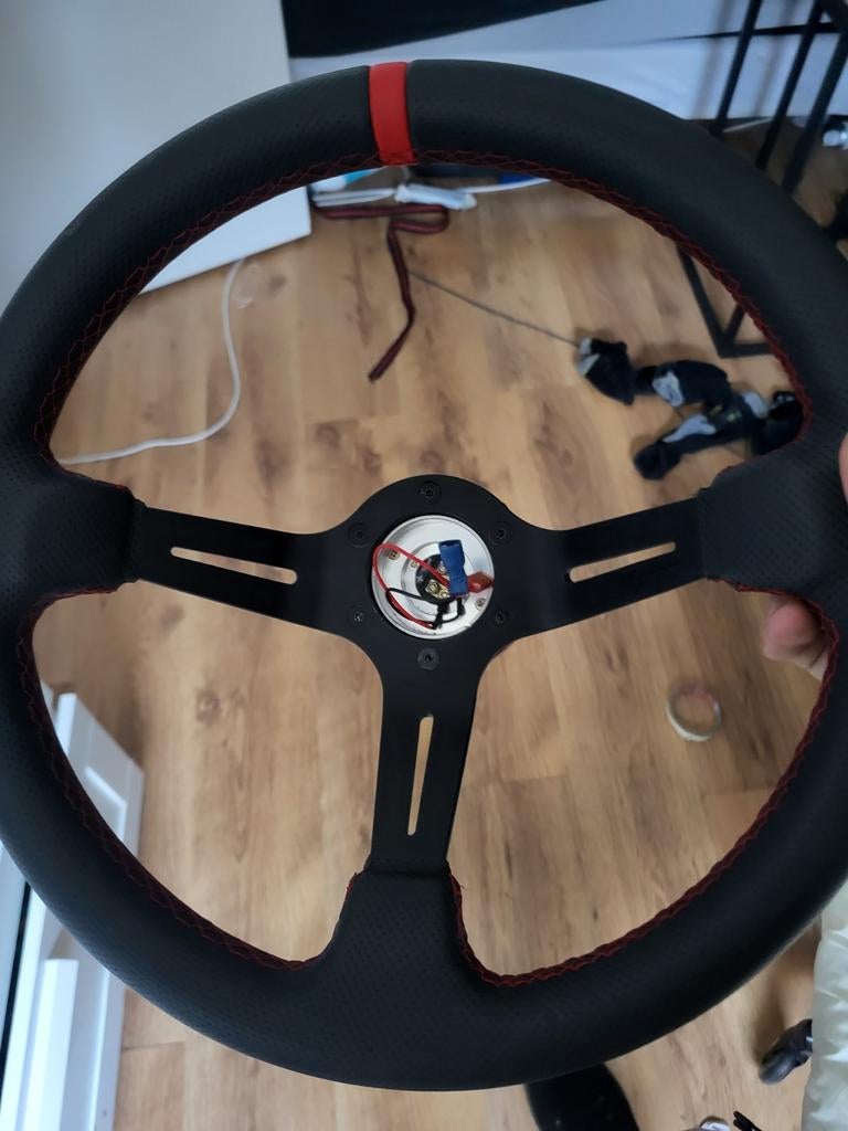 Vigon Sportstuur met Quick Release - Zwart/Rood peugeot 206, Ophalen of Verzenden, Gebruikt, Universele onderdelen