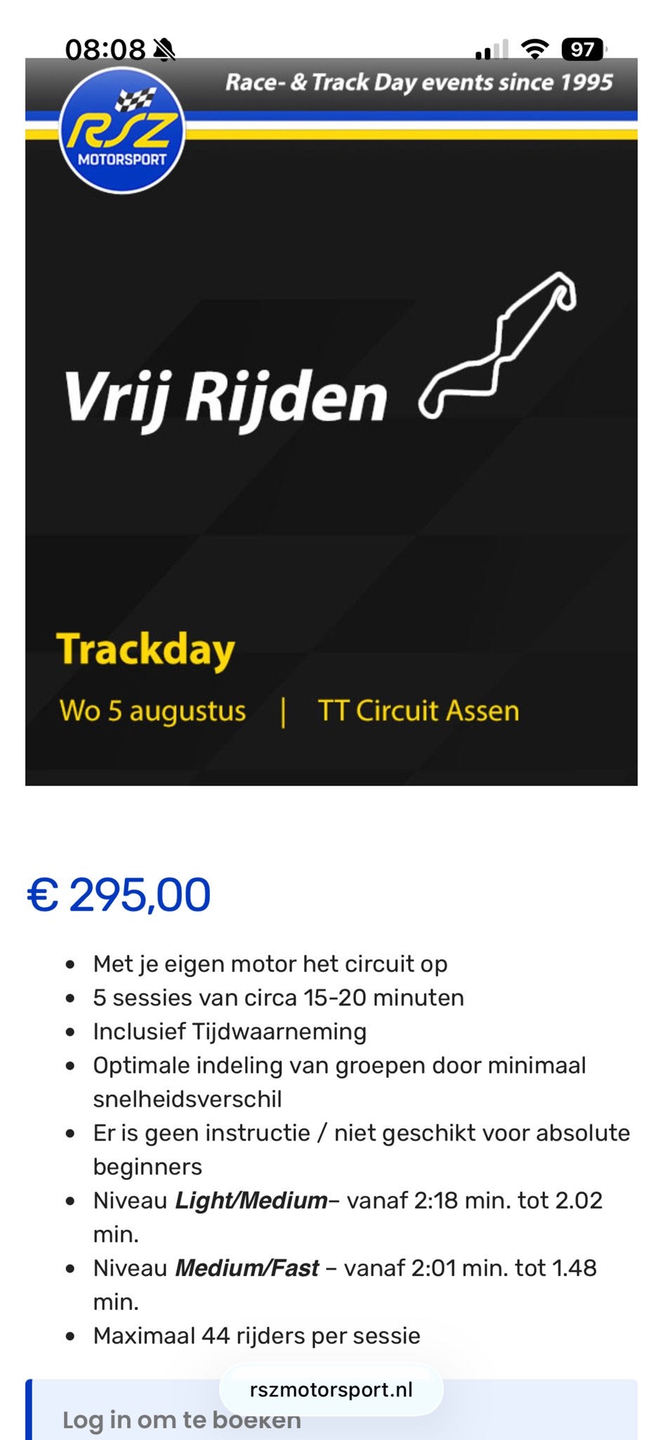 2 tickets Vrij rijden op TT Assen met eigen motor, Ophalen, Nieuw