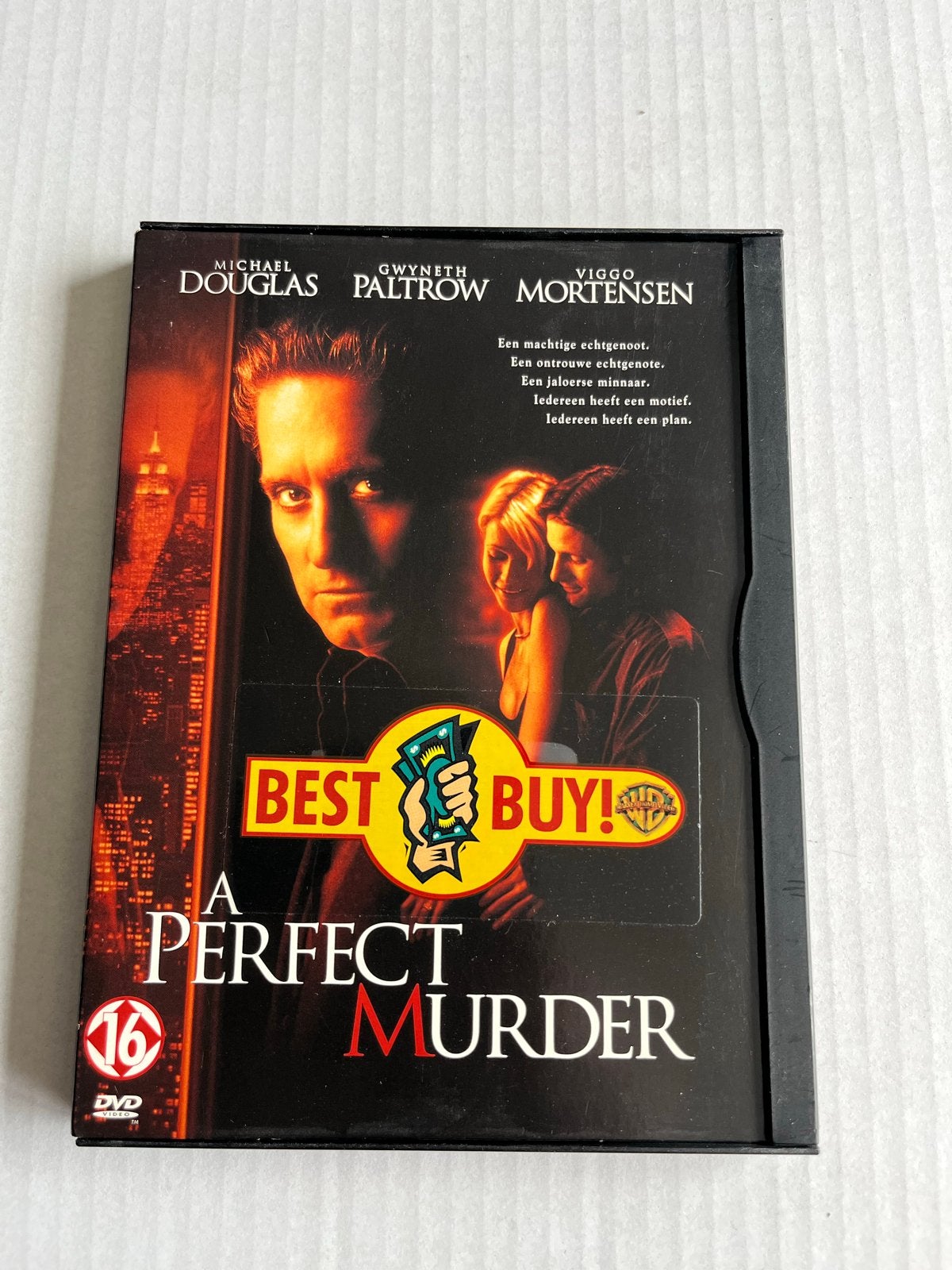 A Perfect Murder - DVD (Michael Douglas, Gwyneth Paltrow), Vanaf 16 jaar, Ophalen of Verzenden, Gebruikt, Actiethriller