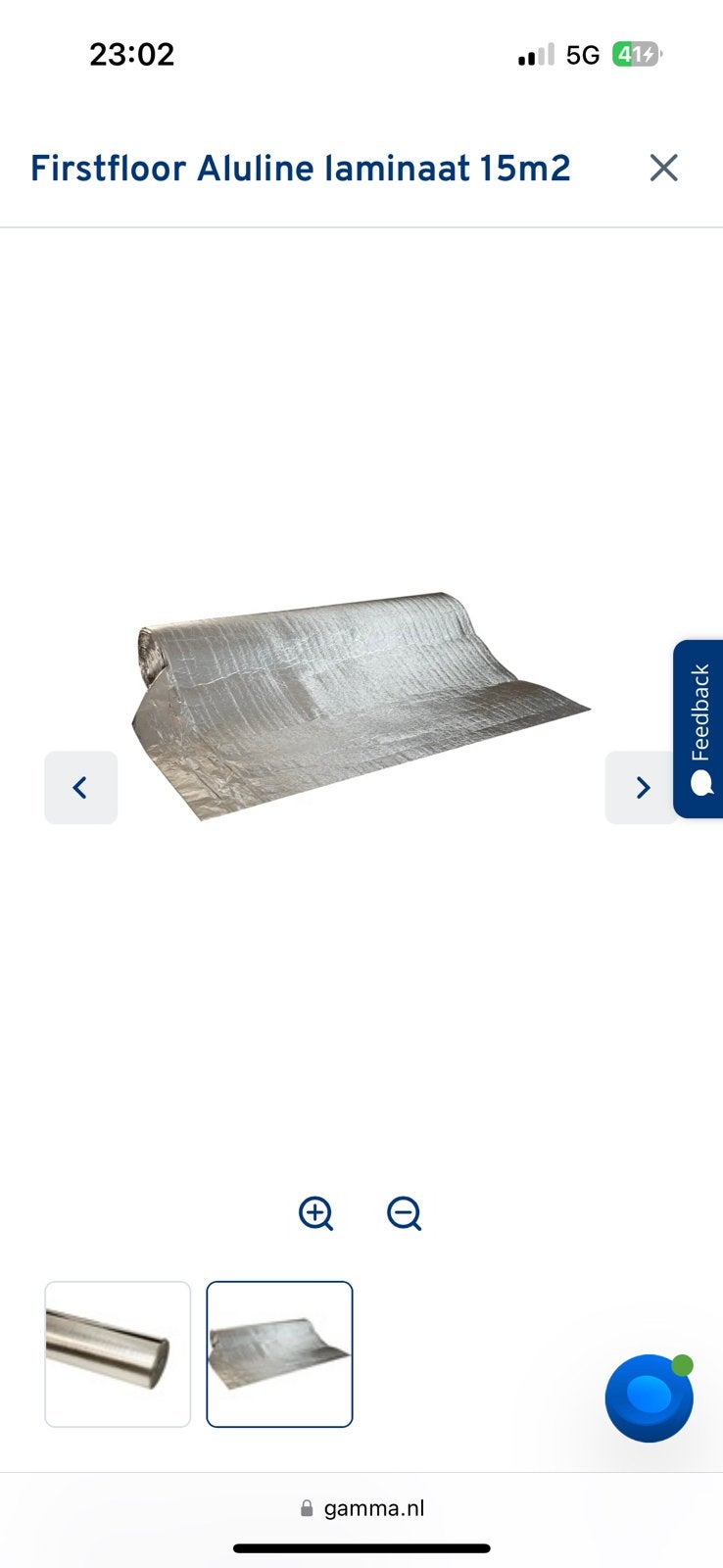 2 rollen a 15 m2 ondervloer totaal 30 m2, 30 cm of meer, 50 tot 150 cm, Overige typen, Nieuw