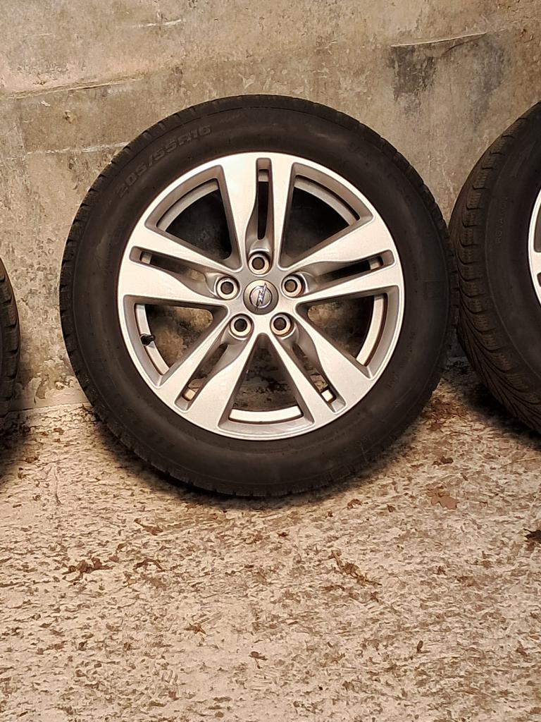 Set  winterbamden 205/55R16, Auto-onderdelen, Banden en Velgen, Ophalen, Gebruikt, 16 inch, Banden en Velgen