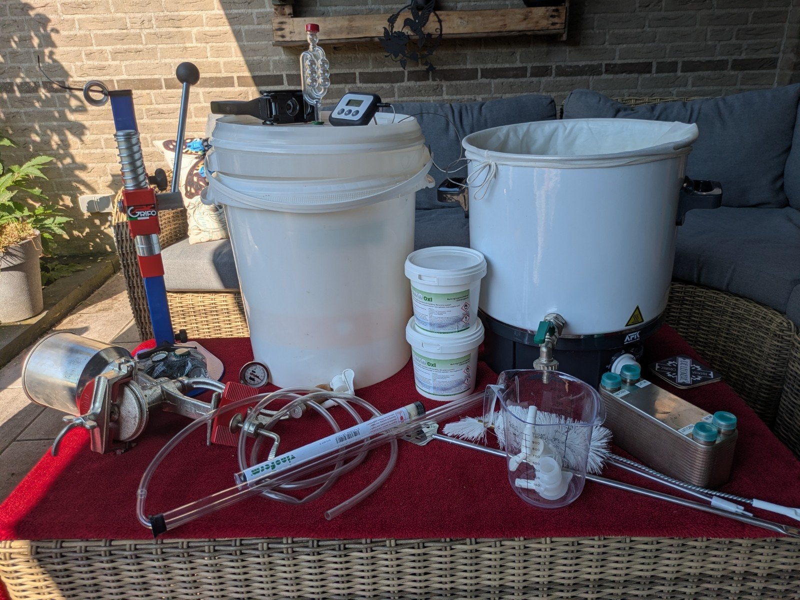 Bierbrouwset compleet, ideaal voor starters, Verzamelen, Biermerken, Ophalen, Gebruikt, Flesje(s), Overige merken