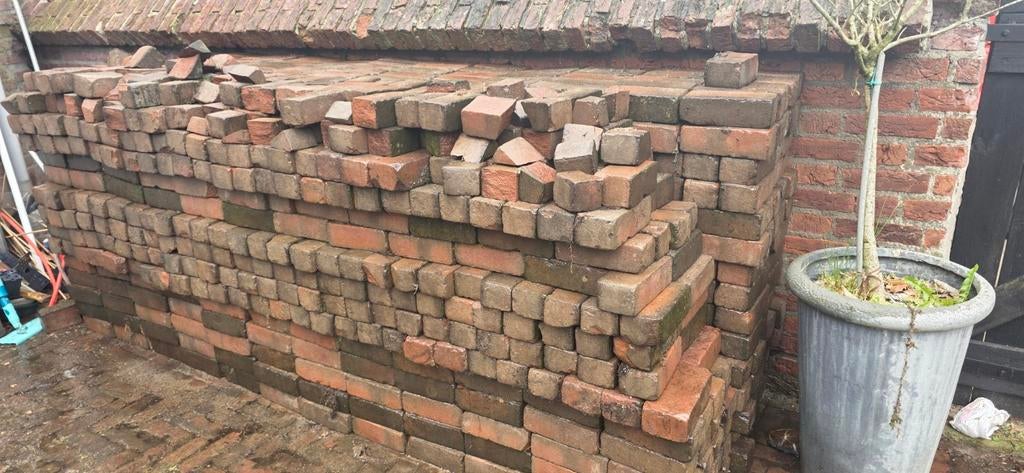 Gebruikte Waalformaat Klinkers - Perfect voor Terras/Oprit, Tuin en Terras, Ophalen, Overige materialen, Gebruikt, Klinkers