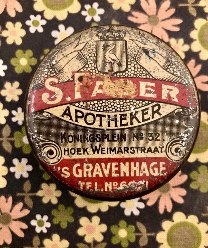 ‼️Zeldzaam VERBLIFA blikje Apotheker Sjoukje Faber Den Haag, Verzamelen, Ophalen of Verzenden, Gebruikt, Overige, Overige merken