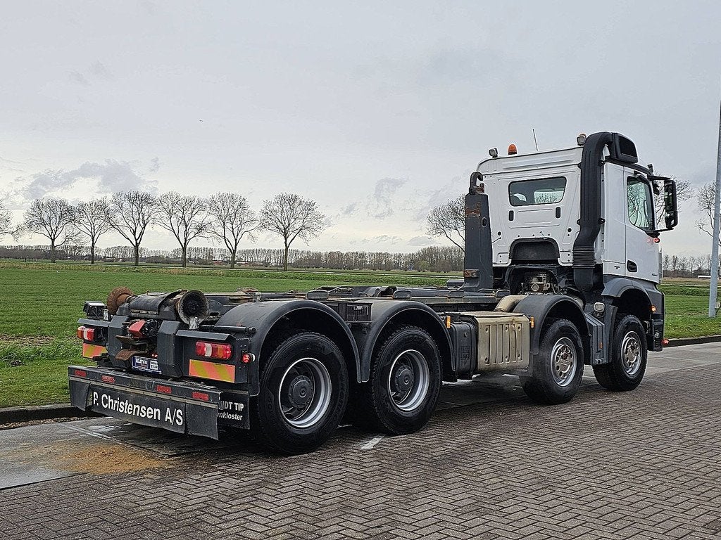 MERCEDES-BENZ AROCS 3248 8x4 full steel, Automaat, Euro 6, Wit, Mercedes-Benz
