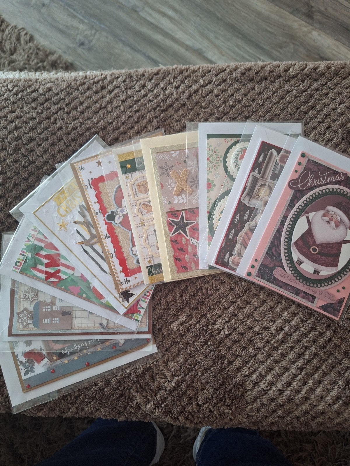 Set 10 kerstkaarten, Ophalen of Verzenden, Nieuw, Kerst