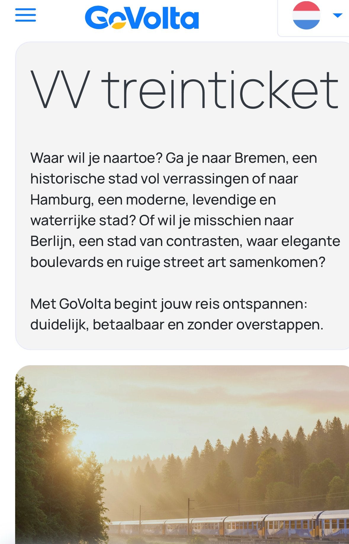 GoVolta 2x trein ticket retour Amsterdam Berlijn, Tickets en Kaartjes, Twee personen, Trein, Buitenland, Met bestemming of datum