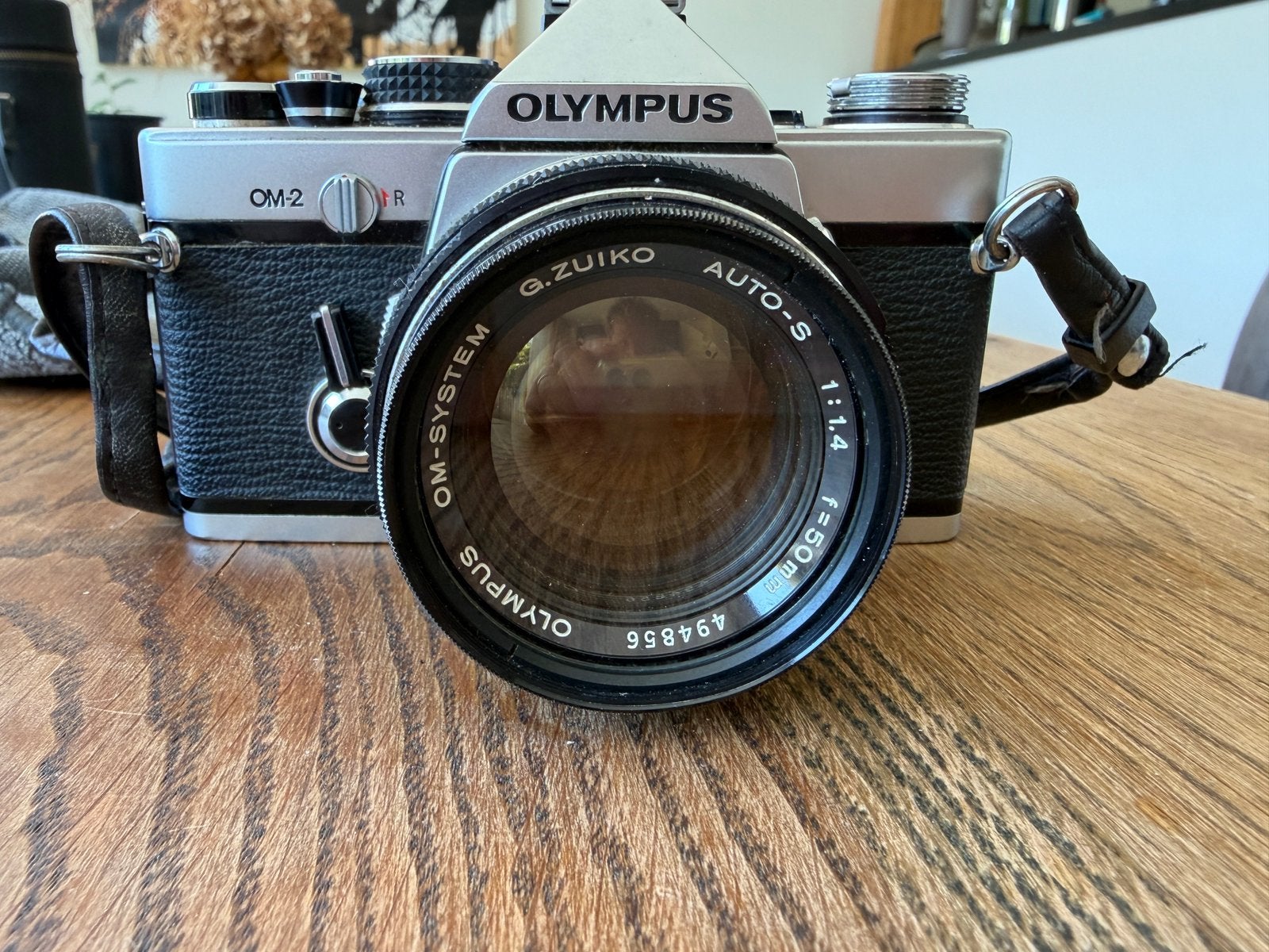 Olympus OM-2 spiegelreflexcamera –getest– G.Zuiko 50mm f/1.4, Ophalen of Verzenden, Gebruikt, Spiegelreflex, Olympus