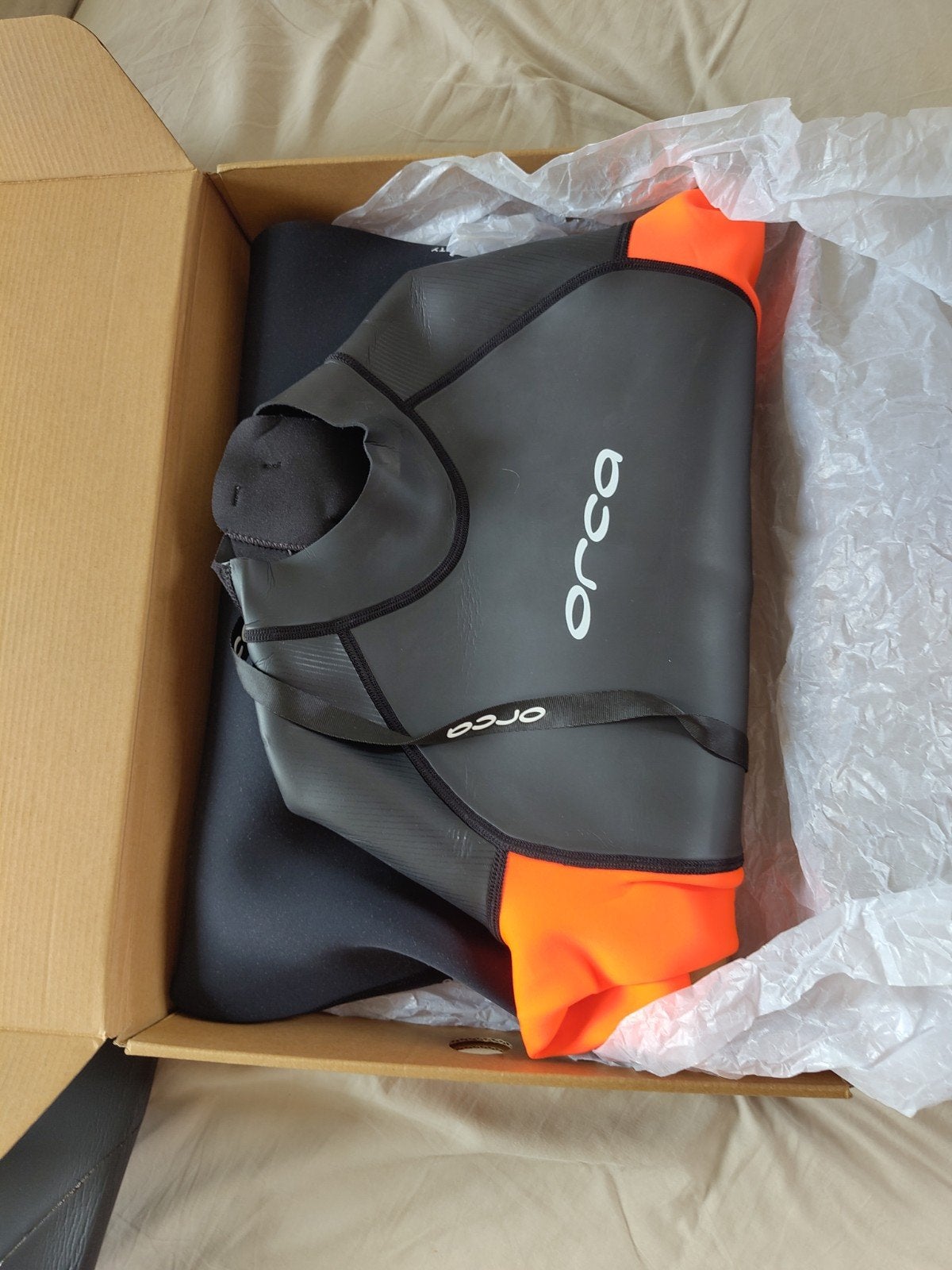 Orca Vitalis OW Shorty Wetsuit Dames L Zwart/Oranje, Watersport en Boten, Wetsuit, Orca, Nieuw, Ophalen of Verzenden