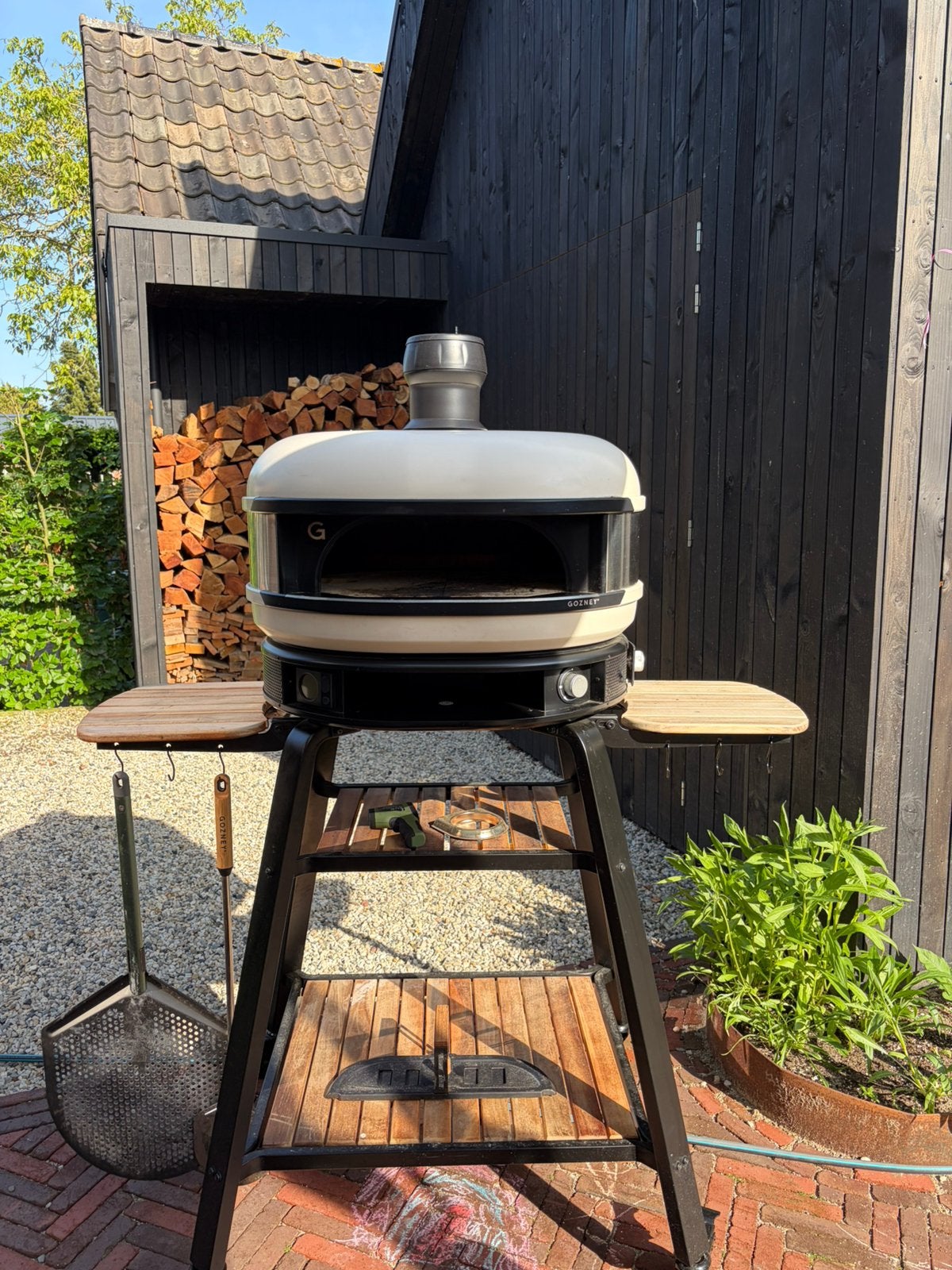 Gozney Dome Dual Fuel Creme pizzaoven buiten grill, Ophalen, Zo goed als nieuw, Gozney