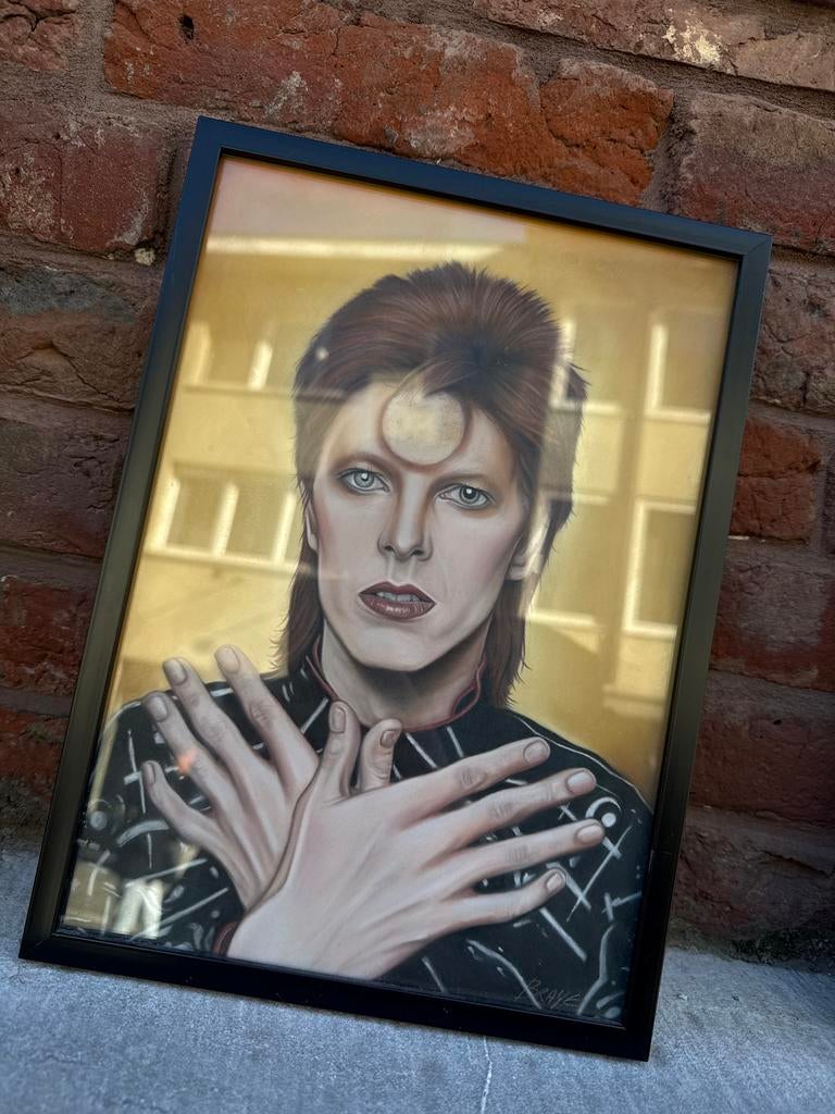 Ingelijste David Bowie, Antiek en Kunst, Ophalen of Verzenden