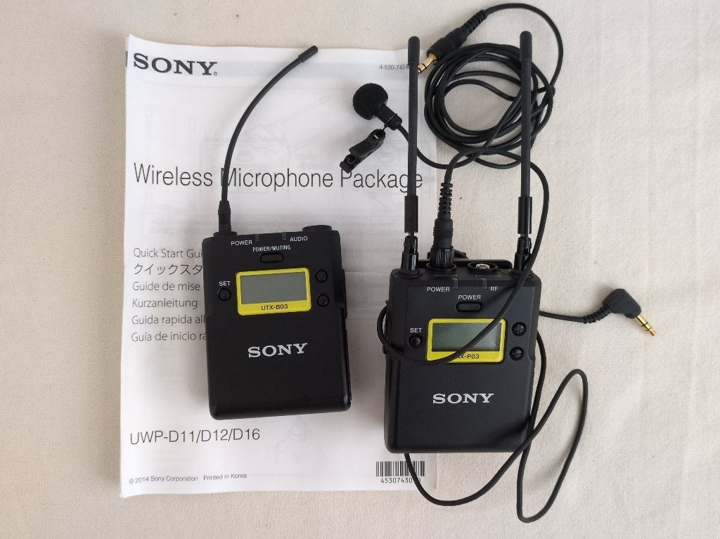 Sony UWP-D draadloze microfoonset UTX-B03 + URX-P03, Ophalen