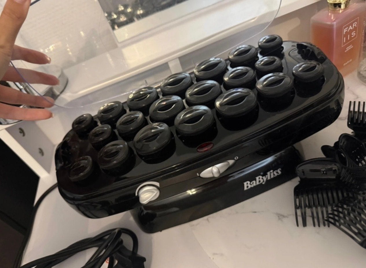 BaByliss krulset met rollers en clips, Ophalen of Verzenden, Gebruikt, Haarverzorging