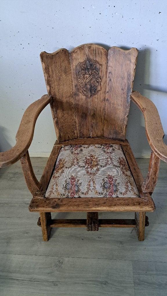antieke houten stoel, Ophalen