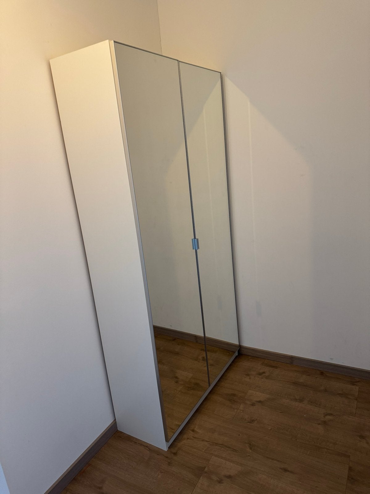 IKEA PAX kledingkast 100x35x201 cm met spiegeldeuren, Ophalen, Gebruikt, 50 tot 100 cm, 150 tot 200 cm