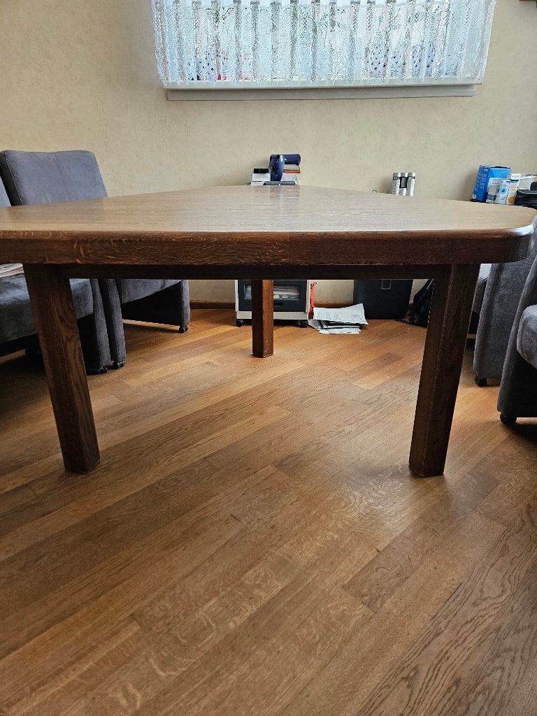 eettafels, Ophalen, Diamant steil, 150 tot 200 cm, Eikenhout