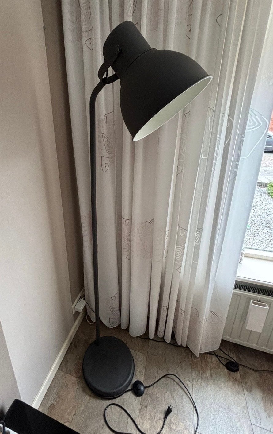 Lampen, 1 staande lamp en 2 spotlampjes, Huis en Inrichting, Ophalen, Gebruikt, E27 (groot), Metaal