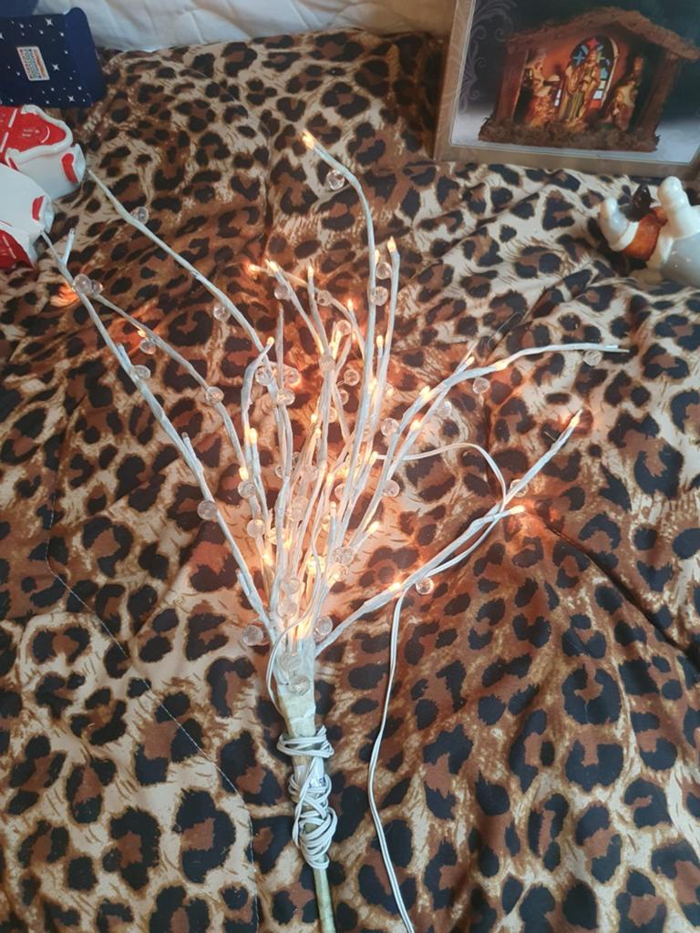 Decoratieve verlichting takken met LED lampjes, Ophalen of Verzenden, Gebruikt, Wit, Kunststof