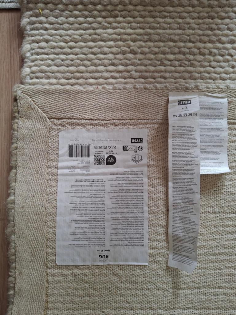 Vloerkleed, Ophalen, Gebruikt, Beige, Minder dan 10 m²