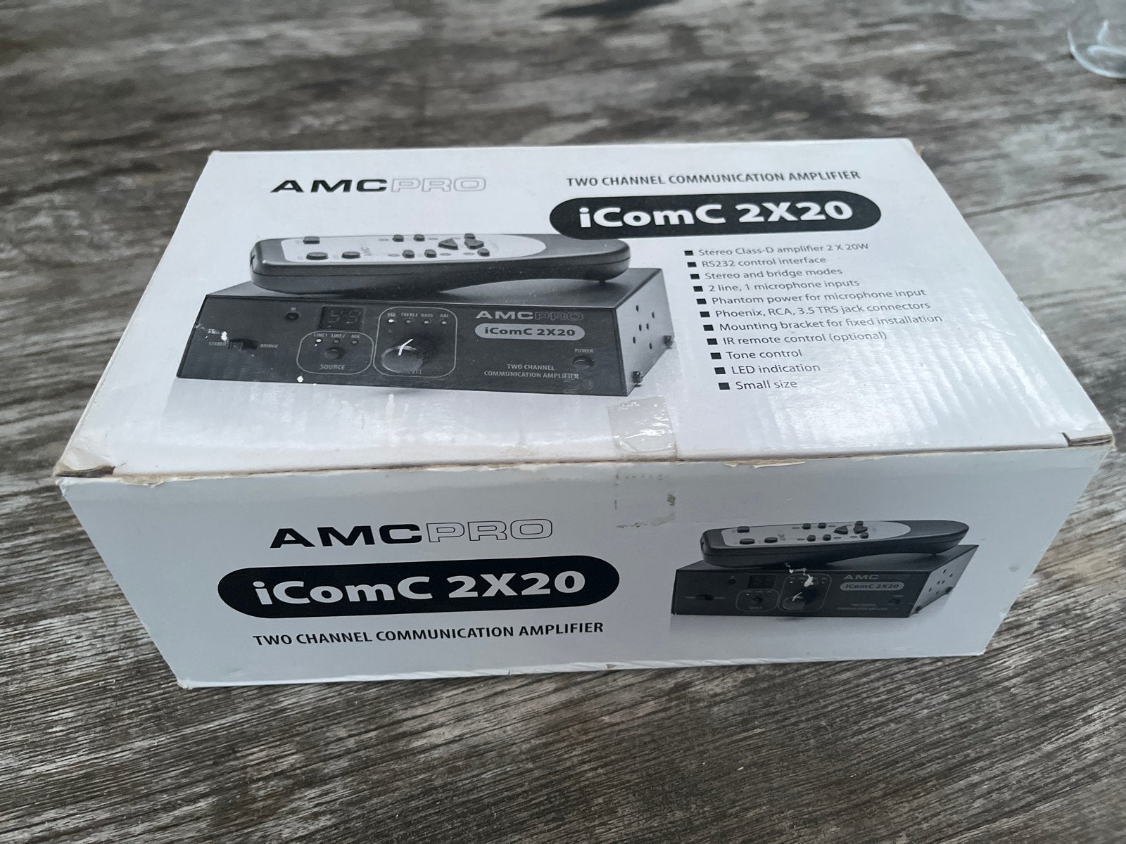 AMC PRO iComC 2X20 Twee Kanaals Communicatie Versterker, Overige merken, Nieuw, Ophalen of Verzenden, Minder dan 60 watt