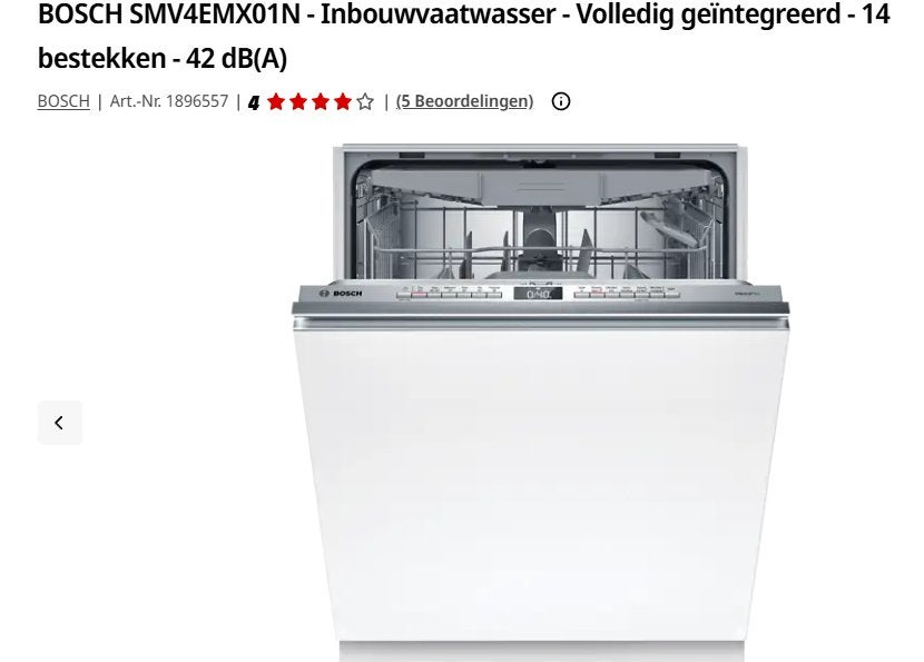 Bosch vaatwasser (INBOUW)