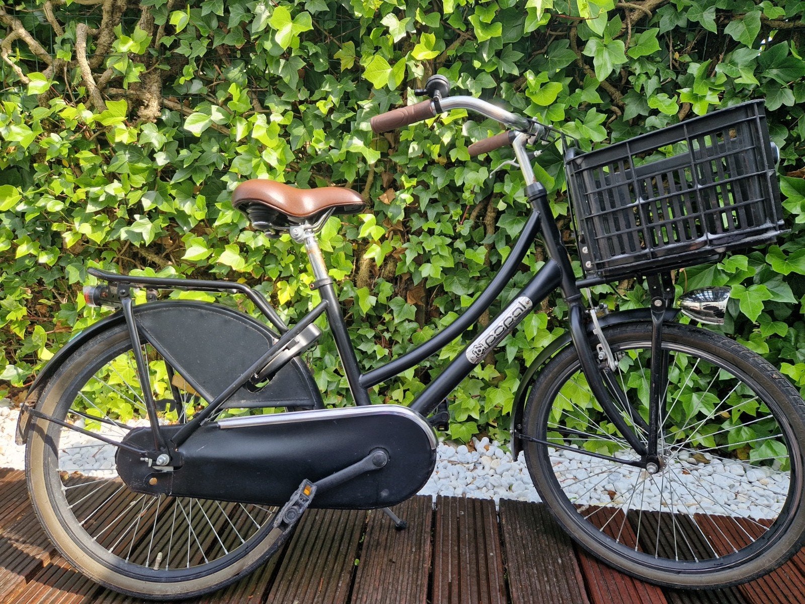 Popal meisjes fiets 22 inch kleur zwart, Ophalen, Gebruikt, 22 inch