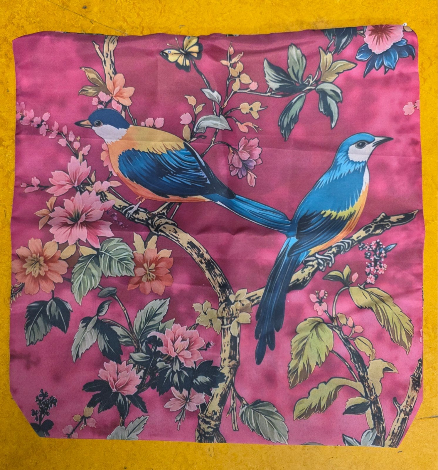 2 x Nieuwe kussenhoes Met 2 VOGELS, Huis en Inrichting, Met print, Nieuw, Ophalen of Verzenden, Roze