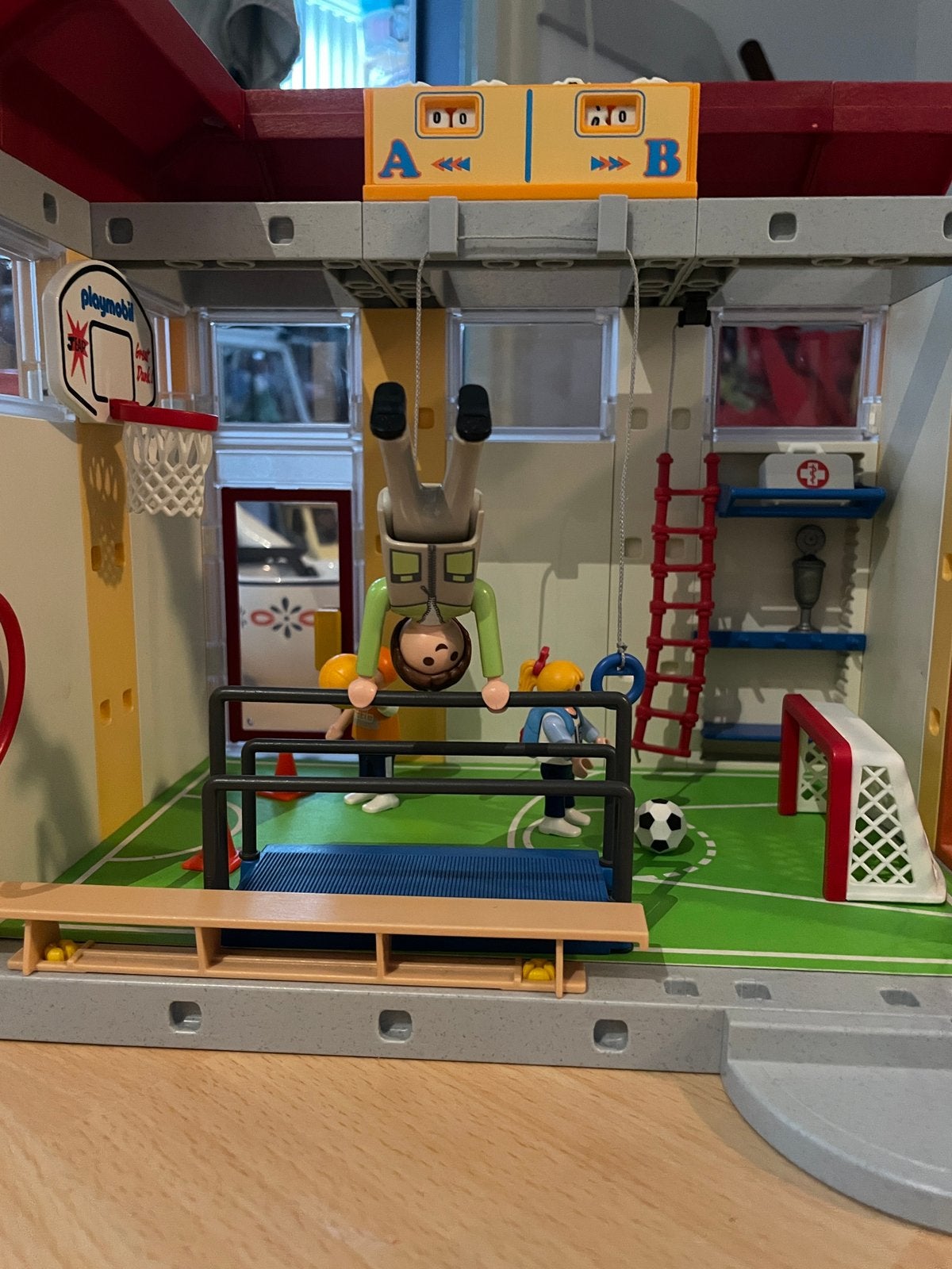 Playmobil school met gymzaal en school orkest set, Ophalen, Zo goed als nieuw