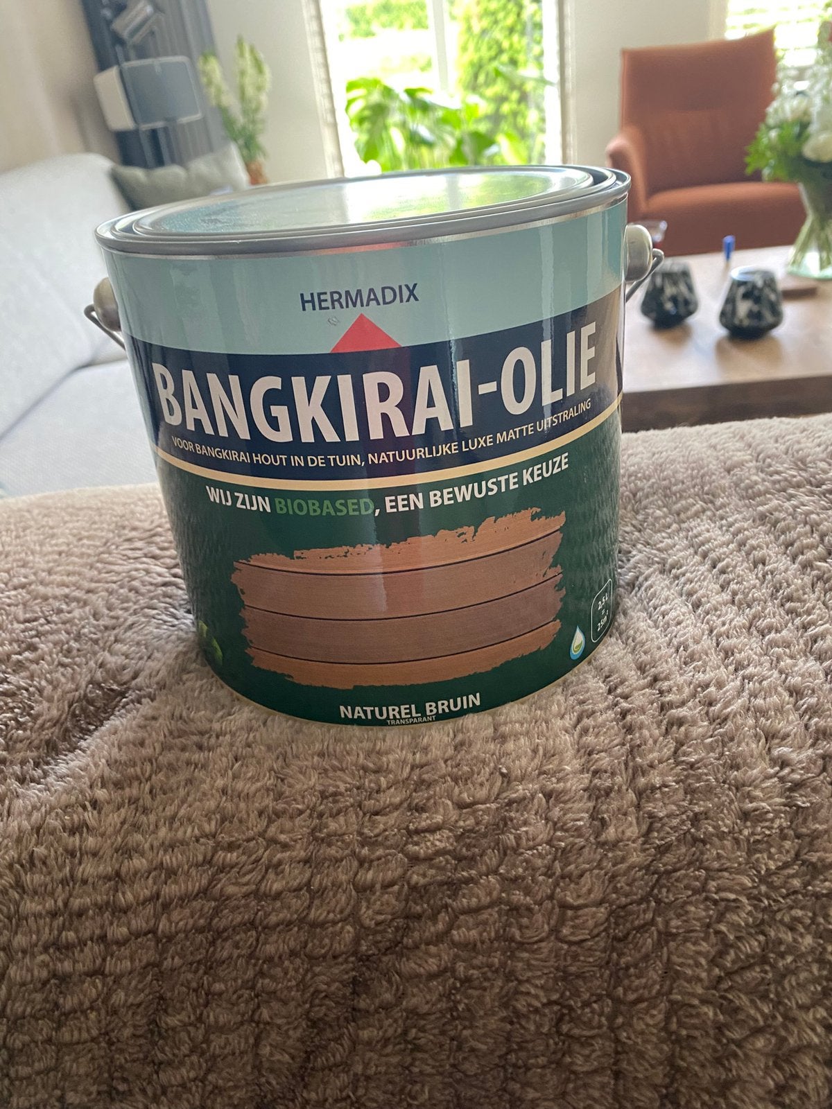 Nieuw hermadix bangkirai olie, Bruin, Nieuw, Beits, Ophalen of Verzenden
