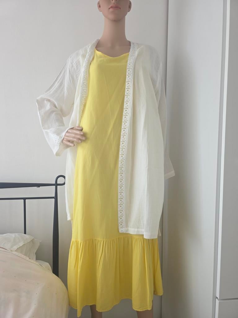 Kimono Maat XL 100% katoen nieuw. Je kunt het ook als set ko, Kleding | Dames, Ophalen of Verzenden, Nieuw, Maat 38/40 (M)