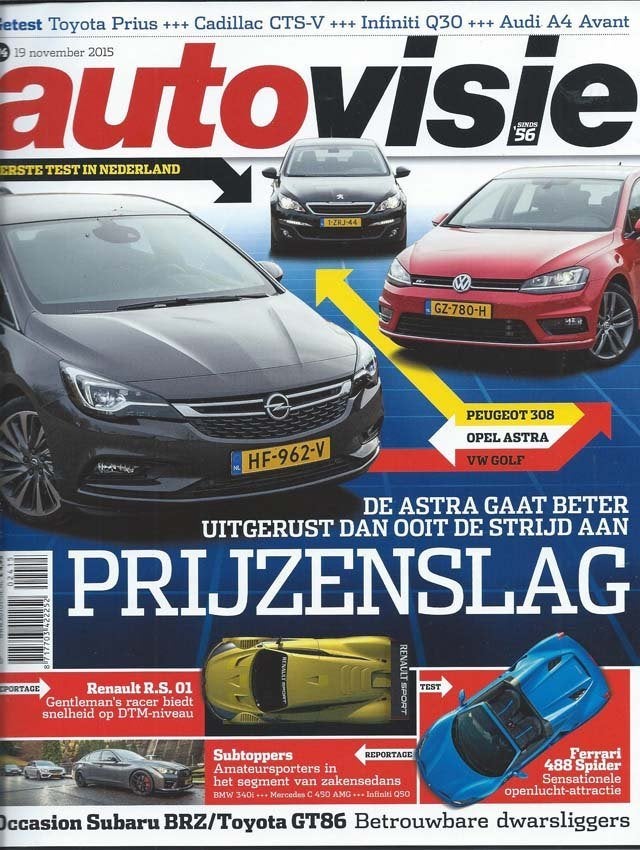 Autovisie 24 2015 : Toyota GT86 / Subaru BRZ - VW Golf TSI, Ophalen of Verzenden, Gelezen, Algemeen