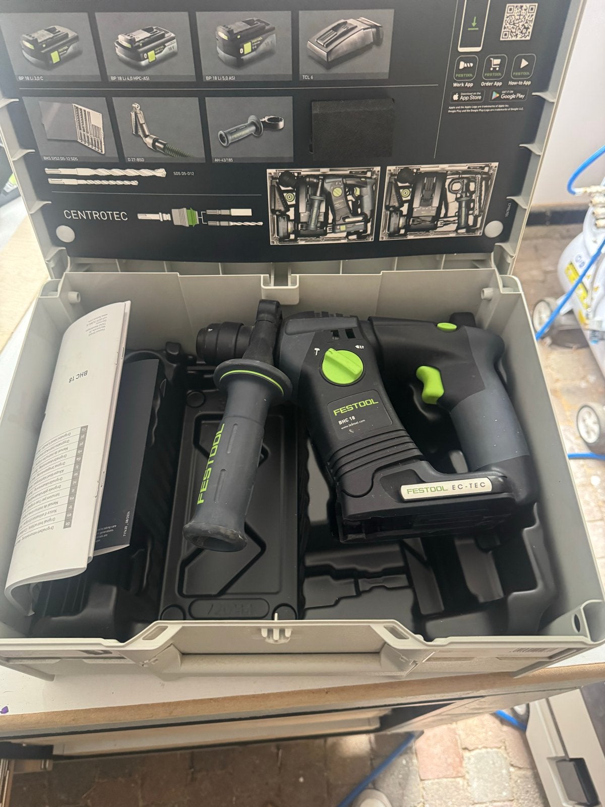 Festool BHC 18 Accu Boorhamer - 2 maanden oud, 600 watt of meer, Boor- en/of Breekhamer, Ophalen of Verzenden, Zo goed als nieuw