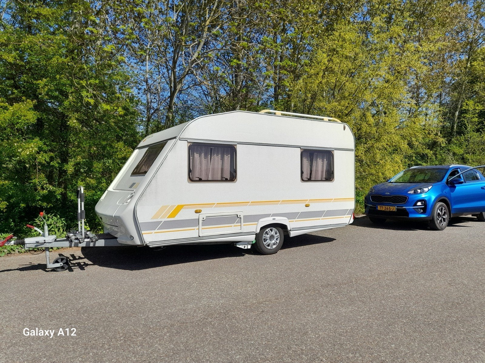 Delta 390 FB Summerliner. Mover,Voortent, Luifel., Caravans en Kamperen, Treinzit, Particulier, Vast bed, Schokbreker